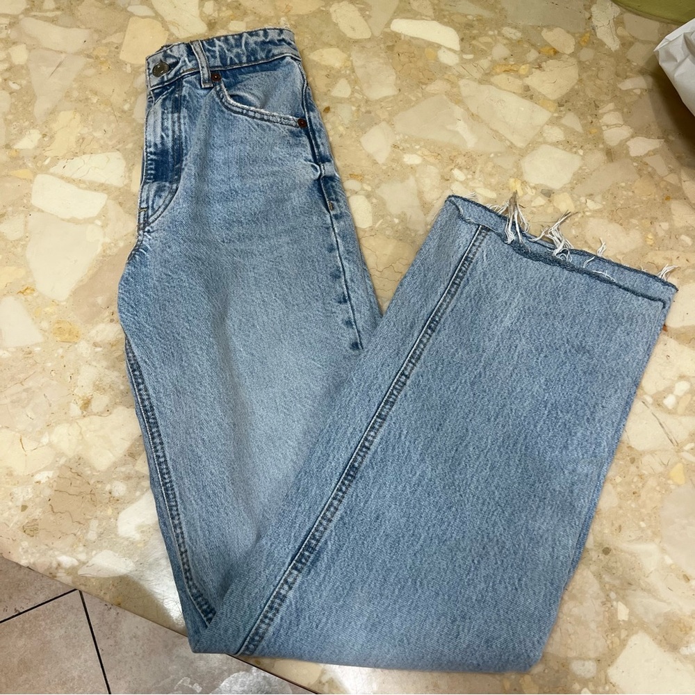 Zara Wide Leg Full Length Jeans
